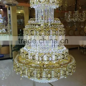 Newest Crystal Hanging Chandelier / Pendant Lamps Big Modern Light Gold thumbnail-4