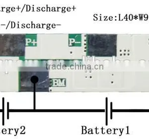 PCB Motherboard For 7.4V 2S Li-ion Battery Packs thumbnail-1