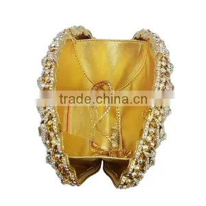 AB Color Crystal Clutch Evening Bag Rhinestone Handmade Bag Fancy Ladies Purse (88138A-AB) thumbnail-5