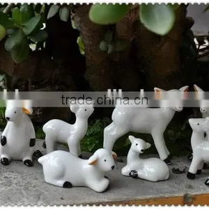 Ceramic White Animal Figurine Ornament Small Figurine thumbnail-2