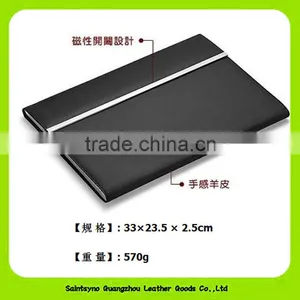 High Quality Eco Friendly Hard Cover Leather a4 Conference Folder Black thumbnail-6