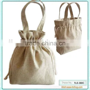Jute Drawstring Cosmetic Bag thumbnail-1