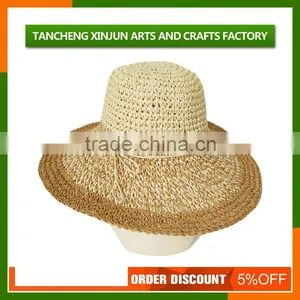 Beautiful Foldable Ladies Fashion Beach Straw Hat thumbnail-4