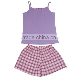 Kevince Ladies Jersey Short Printed Homewear Pyjamas Knitting Woman Nightwear Sleepwear MOQ 2000sets thumbnail-2