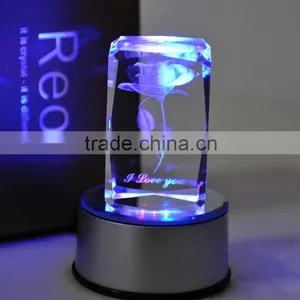 Glass Crystal Cube for Wedding Decoration With LLED Light thumbnail-1