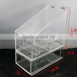 100% Virgin Material Professional Produce Acrylic Cosmetic Case Box With Drawers thumbnail-2