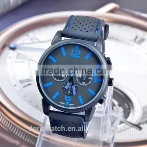 Black Dial Silicone Quartz Analog Water Resistant Shenzhen Sports Watches Men thumbnail-2