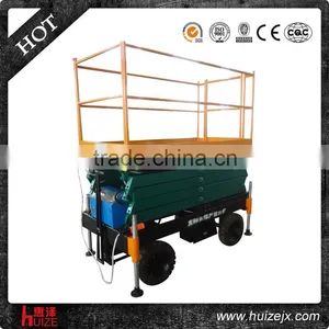 Rated Weight 300kg Lifting Height 4m Hydraulic Scissor Lift Platform thumbnail-1