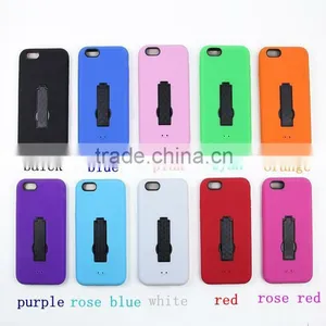 2015 Hot Selling New Stand Design Hard pc Silicon Case for Apple Iphone 6 Plus thumbnail-1