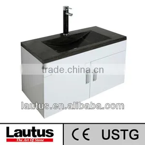 Modern Irregular Shape Whole Set Bathroom Vanity With Marble Sink thumbnail-1