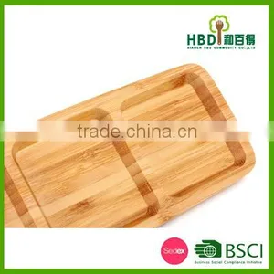 Hot Selling Fashion Bamboo Food Dish Sauce Boat thumbnail-3