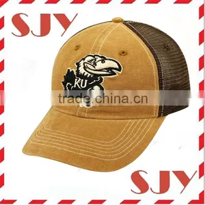 Wholesale Customised 3D Embroidery Cheap Mesh 6 Panel Mesh Trucker Hat thumbnail-1