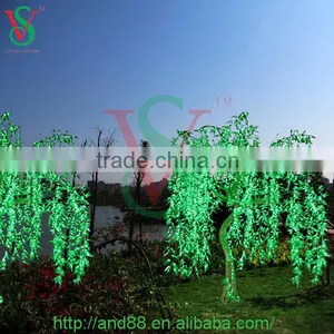Customized Waterproof Outdoor Christmas Tree Led Willow Tree Light thumbnail-1