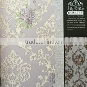 High Quality Beautiful Flower Thick Vinyl Wallpaper for Sale thumbnail-1