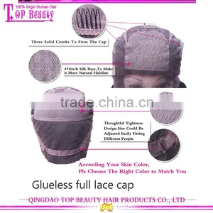 2016 Super Quality Silk Top Glueless Wig Color #1 Body Wave Silk Top Wig thumbnail-3