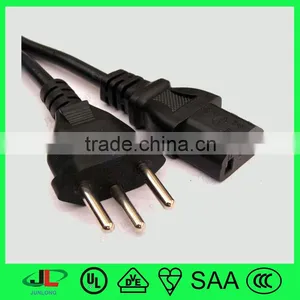 SEV Approval Switzerland 10A 250V 3 Pin ac Power Cord to IEC C13 Female Connector for Home Appliances/computer thumbnail-1