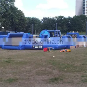 2016 Biggest Inflatable Football Pitch With 4 Soccer Pitch in 1 Inflatable Football Court thumbnail-1