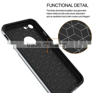 Dual Layer Inner TPU + PC Thin Fit Bumper Case With Protective Carbon Fiber Grip Back Pattern For IPhone 7 thumbnail-3