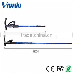 Good Quality 6061 Aluminum Outdoor Alpenstock Trekking Pole Hiking Flexible Walking Sticks thumbnail-6