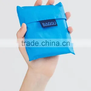 NYLON Reusable Grocery Shopping Bag Ripstop Nylon Tote Foldable Integrated Pouch thumbnail-5