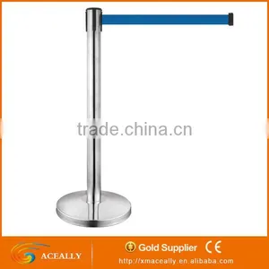 ACEALLY Wholesale High Quality Stackable U Shaped Base Queue Line Retractable Belt Barrier thumbnail-6