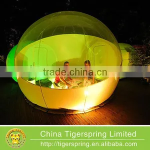 Half Clear Inflatable Bubble Tent Outdoor Inflatable Lawn Tent Dia. 4m Dome Tent thumbnail-1