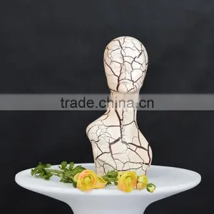 Fashion Fiberglass Art Female Mannequin Head For Hat/Wig Retail Store Display thumbnail-3