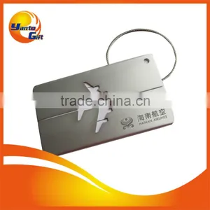 Security Airplane Luggage Tag Nickel Plated Luggage Tags With Bright Silver Finish thumbnail-1