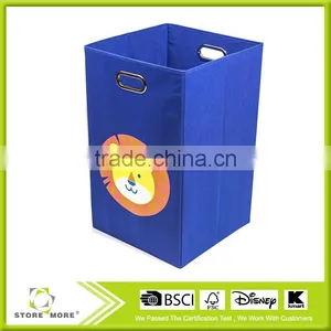 Folding Laundry Bin, Light Pink Butterfly thumbnail-6