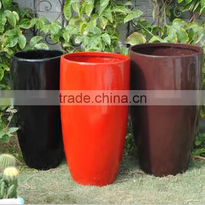 Fiberglass Garden Round Flower Planter thumbnail-3
