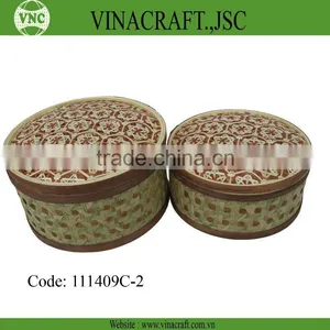 Decorative Bamboo Box Set of 2 thumbnail-1