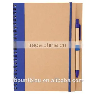 Recycled Cardboard Ecofriendly Block-notes With Ballpen 65pages thumbnail-1