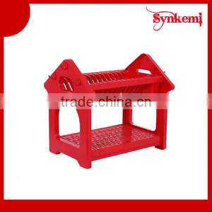 Plastic Two Tiers Kitchen Cabinet Dish Rack thumbnail-1