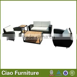 Rattan Furniture Teak Wood End Table With Rattan Sofa Set thumbnail-1