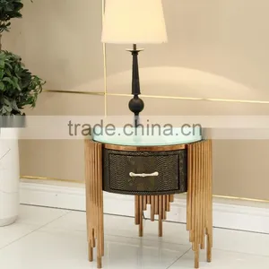 High Quality Lunxry Modern Stainless Steel Dinning Table and Chairs AH069 thumbnail-4