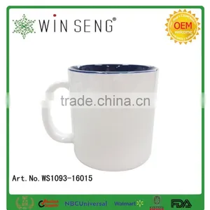 Porcelain White/blue Glazed Mug thumbnail-1