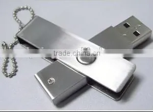 Stainless Steel Swivel USB Stick, Rotary USB Memory thumbnail-1