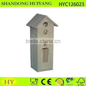 Custom House Shaped Wooden Wine Box for Single Bottle thumbnail-1
