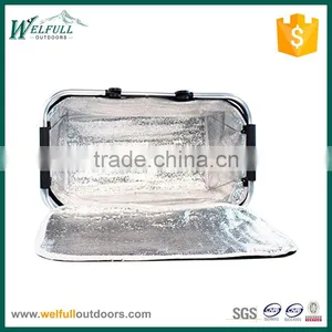 Insulated Folding Picnic Basket thumbnail-1
