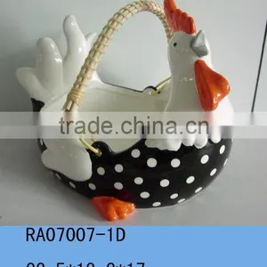 Ceramic Easter Gift,candy Holder,ceramic Fruit Basket thumbnail-1