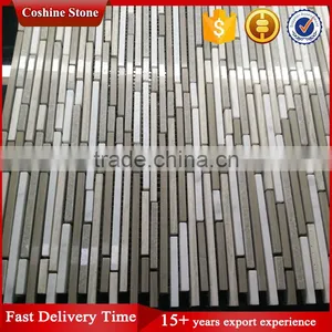 Mixed Color Strip Liners Mosaic Sheets Natural Marble Stone Pieces thumbnail-1