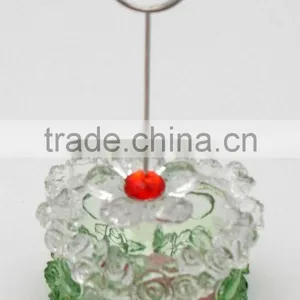 New Design Acrylic LED Lighting Heart Gift Box Card Holders for Desk Decor thumbnail-1
