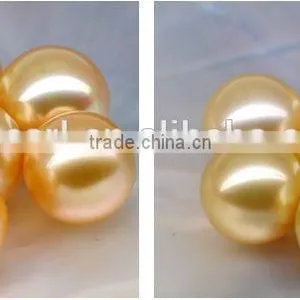 Wholesale 9-10mm Gold South Sea Pearl With no Hole thumbnail-1
