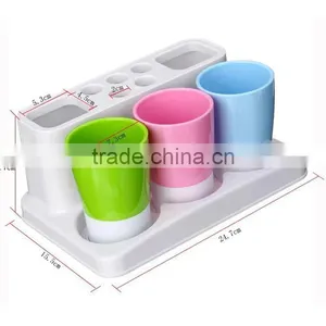 Plastic Tooth Brushes Organizer , Bathroom Storage Rack , Toothbrush Toothpaste Stand Holder , thumbnail-2