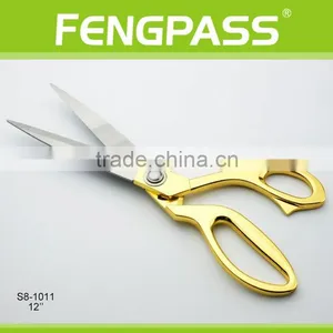 S8-1011 12 Inch Stainless Steel Blades With Zinc Alloy Handle Scissors For Cutting Fabric thumbnail-2