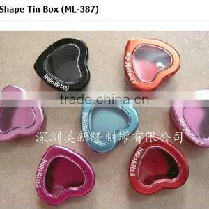 Heart Shape Metal Tins Small Lip Balm Tin Small Storage Box Cute Tins thumbnail-1