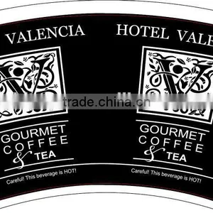 8oz Printed and Cut Paper Coffee Cup Sleeve thumbnail-1