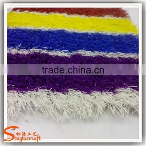 Wholesale Color Artificial Grass Landscaping Plastic Lawn Artificial Grass for Futsal Encryption Green Artificial Grass Factory thumbnail-2