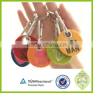 Custom Flet Fabric Keychain Customized Logo Key Chain Nylon thumbnail-1