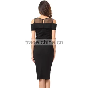 Woman Skater Stitching Sample Design Short Sleeve Dress thumbnail-5